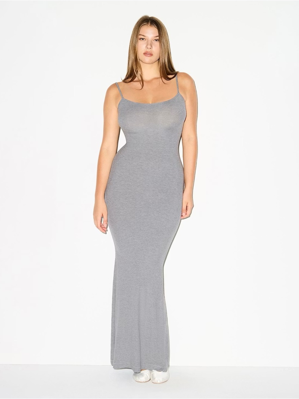 SKIMS Soft Lounge Long Slip Dress Heather Grey 4X NWT Sold Out
